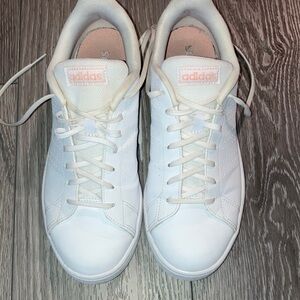 Adidas Women's White and Cream Sneakers